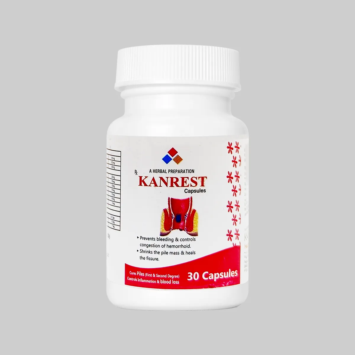 Kanrest Ayurvedic Piles Care Bottle of 30 Capsules